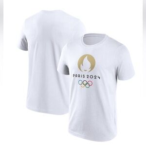OFFICIALLY LICENSED Paris 2024 Olympics White Cotton Tee Shirt Ladies Large